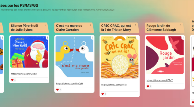 Livre élu : Les élèves de maternelle de Mésandans ont proposé des créations numériques
